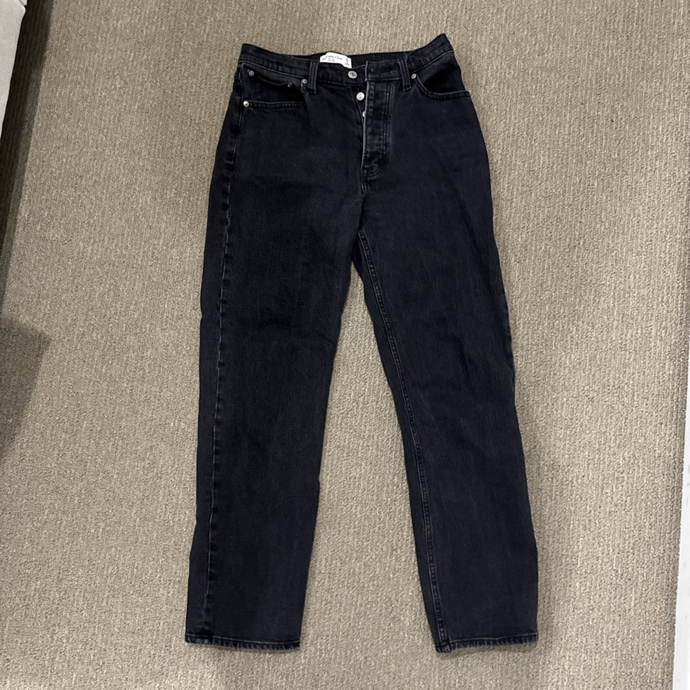 Abercrombie dad high waist straight jeans